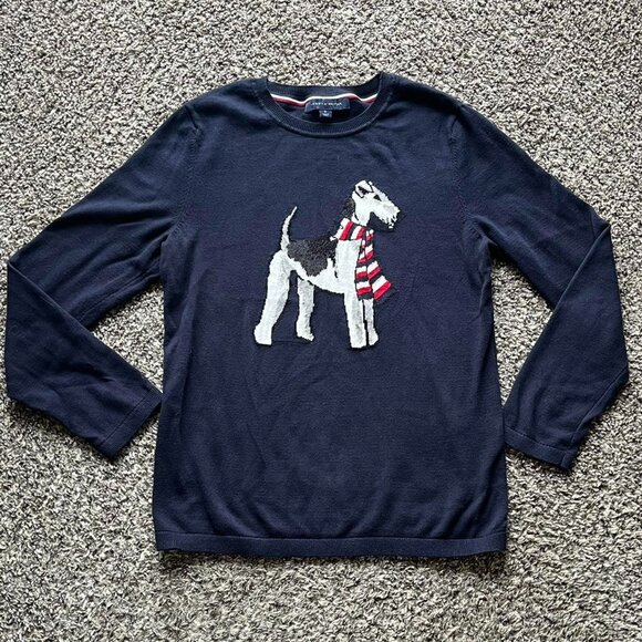 Tommy Hilfiger Tops - Tommy Hilfiger Navy Blue Dog Lightweight T-Shirt Wmn M Preppy Classic Stylish